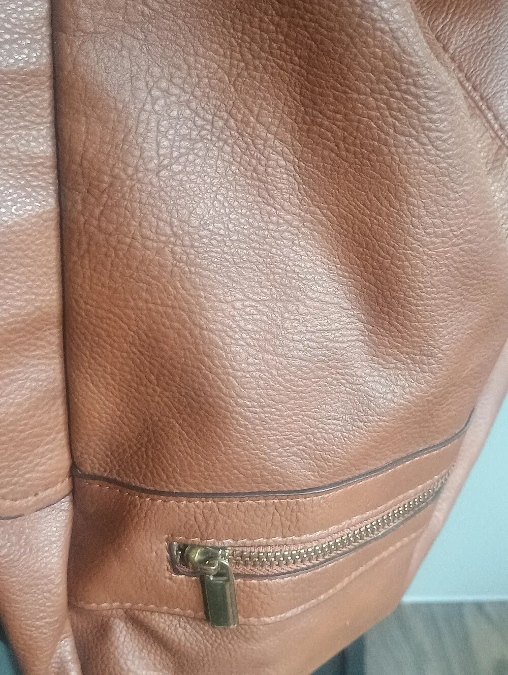 Classic Tan Faux Leather Hobo Bag with Tassel